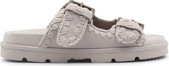 Mou Gehaakte details damessandalen - Dames - Sandalen - Grijs - 41 EU - Schoenen