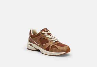 Coach Mens Sport Sneaker in Brown, Size 11.5
