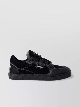 Off-white leather low-top sneakers