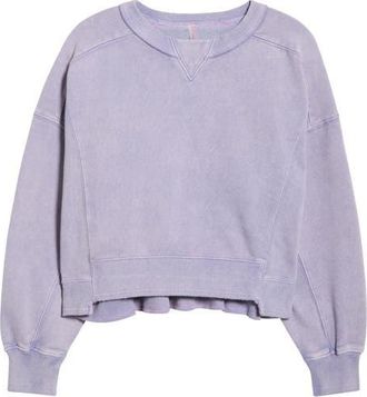 Free People FP Movement Intercept Cotton Blend Sweatshirt in Gem at Nordstrom, Size X-Large