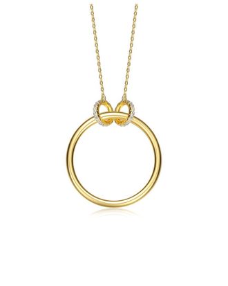 Genevive 14K Plated Cz Necklace