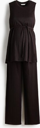 H&M MAMA 2-teiliges Set aus Strukturjersey - Brown