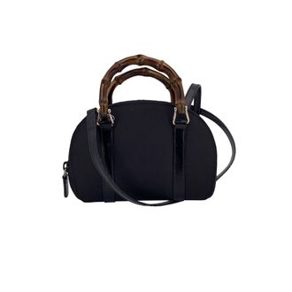 Gucci Pre-owned Womens Cloth Wallet Bamboo - Black Cotton - One Size