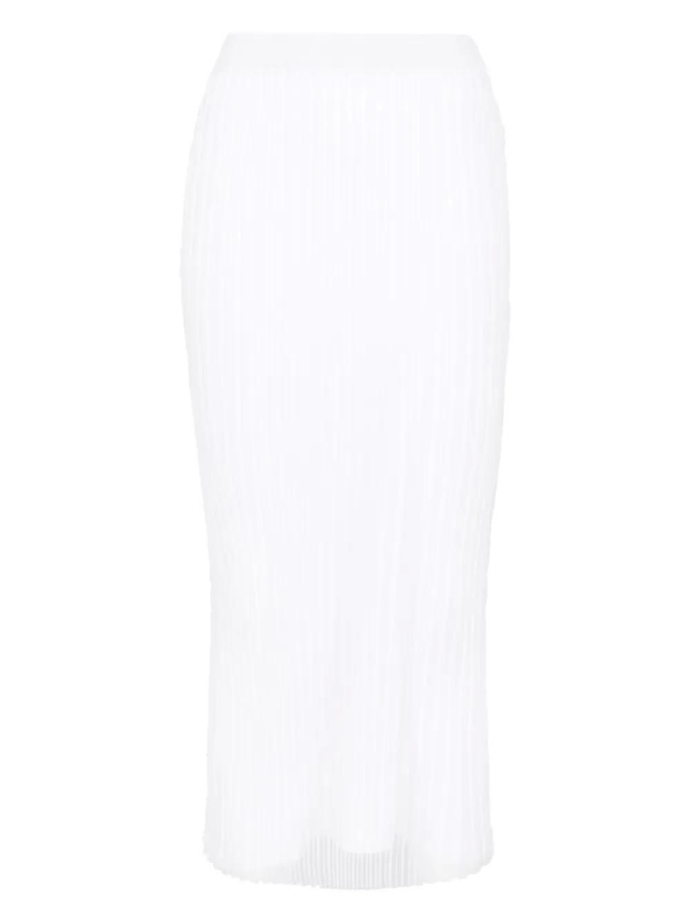 Jupe Mi-longue Blanche À Pois Satinée. Jupes | PrettyLittleThing FR