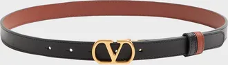 Valentino Garavani Reversible VLogo Signature Leather Belt