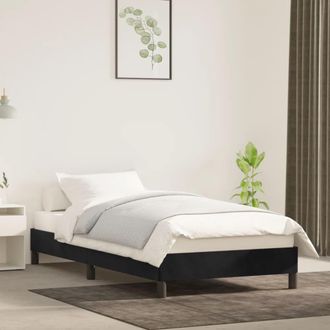 vidaXL Estructura De Cama Sin Colch&oacute;n Terciopelo Negro 90x200 Cm Vidaxl