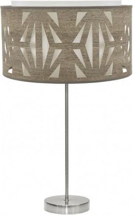 Fabrilamp Fabrilamp - Sobremesa Alto Katerina 1xe27 Niquel/madera Gris 61x30x30 Cm