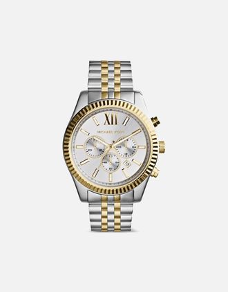 Michael Kors Mens Michael Kors MK8344 Lexington Two Tone Mens Watch - White