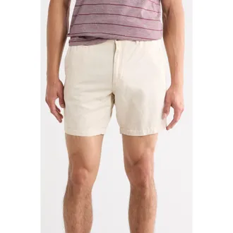 Johnnie-O Melrose Cotton & Linen Shorts in Stone at Nordstrom Rack, Size 36
