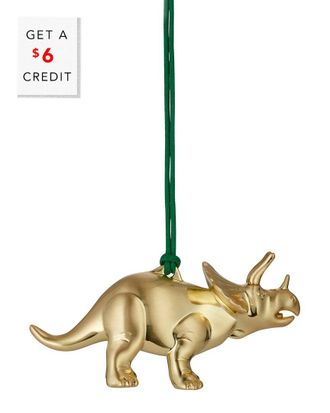 Waterford Christmas Triceratops Golden Ornament