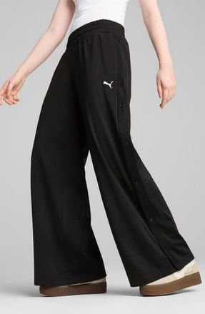 Puma Low Rise Popper Side Snap Pants in Black at Nordstrom Rack, Size X-Small