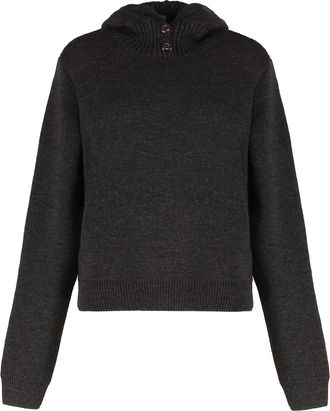 Christophe Lemaire Sweater With Hood In Alpaca Blend