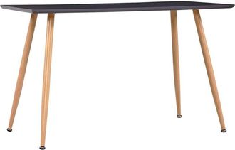 vidaXL Dining Table Grey and Oak 120x60x74 cm MDF vidaXL