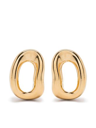 Charlotte Chesnais Shima hoop earrings - women - Sterling Silver - One Size - Gold