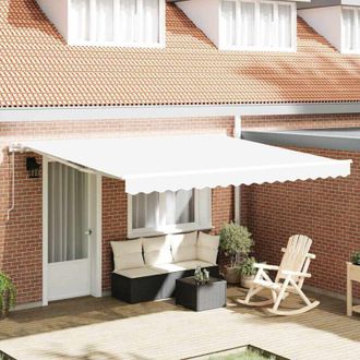 vidaXL Toldo Retr&aacute;ctil 400 X 350 Cm Blanco Vidaxl