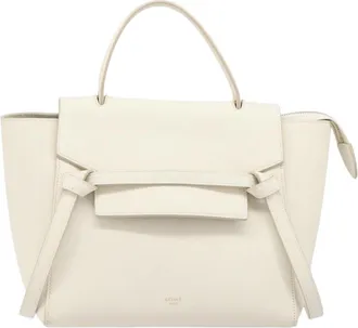 Celine Belt Leather White Leather Handbag (Pre-Owned)