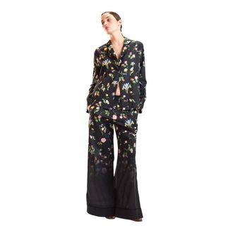 Cynthia Rowley Botanical Noir Pyjamabroek - Dames - Pyjama - Veelkleurig - S - Katoen - Nachtkleding