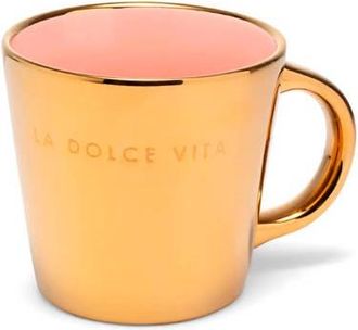 Vondels cappuccino mok LA DOLCE VITA gold pink (250 ml)