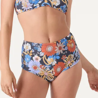 Roxy Womens Soulflower Boyleg Bikini Swimsuit Bottoms Gray XXL