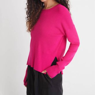 525 america Nola Rib Crewneck Sweater In Fuchsia