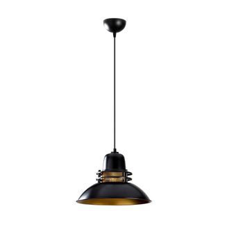 Wonderlamp L&aacute;mpara de techo retro negro original con rejilla decorativa