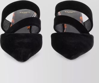 Balmain leather heeled mules