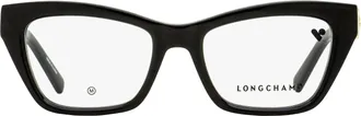 Longchamp LO2762 Arching Brow Line Eyeglasses - Black