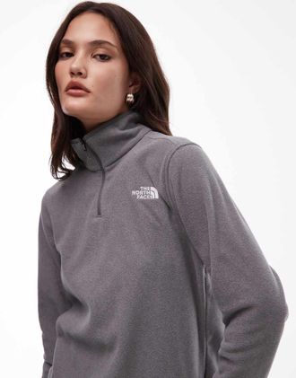 The North Face Glacier - Pile grigio con zip a 1/4