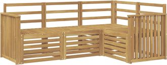 vidaXL Conjunto De Sof&aacute;s De Exterior 4 Uds. Blanco Vidaxl
