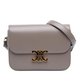 Celine Tweedehands Classique Glanzend Kalfsleer Triomphe Schoudertas