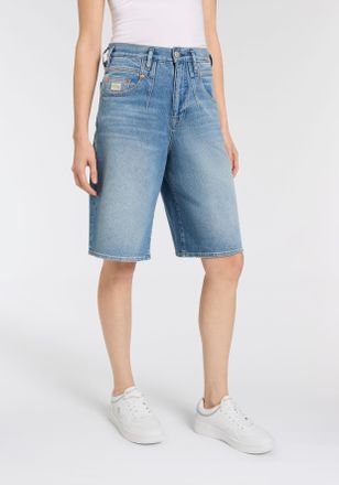 Herrlicher Jeansbermudas HERRLICHER Brooke Bermuda Denim, Damen, Gr. 26, N-Gr, blau (blast), Denim/Jeans, Obermaterial: 99% Baumwolle, 1% Elasthan, loose fit kni