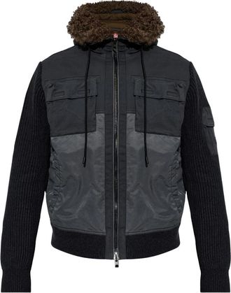 Diesel W-Dells Jas - Heren - Winterjassen - Grijs - 2XL - Katoen - Jassen