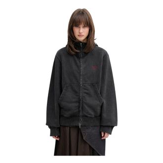 Martine Rose Felpa con zip e cappuccio - - Sweatshirts & Hoodies - Donna - Nero - M