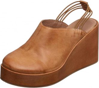 Antelope Womens Brooks Leather Mules In Brown