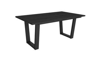 Skraut Home Mesa comedor efecto madera negro 167x90x74cm