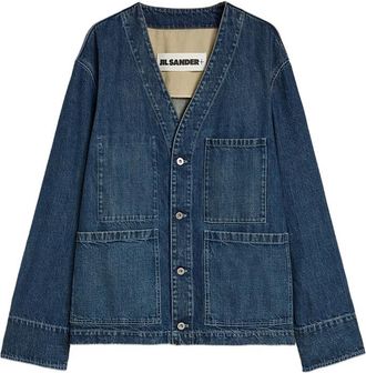 Jil Sander Patch Pocket Cotton Shirt Jacket