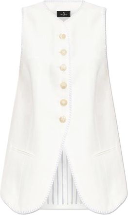 Etro Dames, Jassen, Wit, Maat: 2XS Linnen