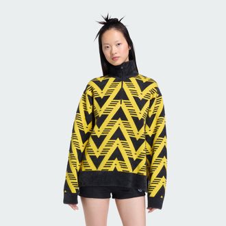 adidas Womens adidas KNITTED HALF-ZIP SWEATER