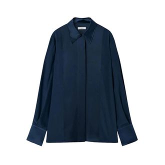 Joseph Joseph, Shirts, female, Blue, Size: XL Childs Silk Satin Blouse