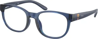 Polo Ralph Lauren Glasses, unisex, Blue, Size: 45 MM Round Optical Frame