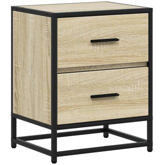 vidaXL Vidaxl - Mesita De Noche Madera De Ingenier&iacute;a Roble Sonoma 40x31x50 Cm