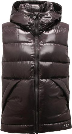 Tatras Zwarte mouwloze nylon jas met afneembare capuchon - Heren - Bodywarmers - Zwart - M - Nylon - Jassen