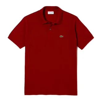 Lacoste Polo Shirts, female, Red, XS, Classic Polo Shirt in Burgundy