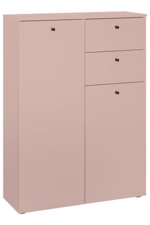 MID.YOU Mid.you Midischrank, Rosa, Kunststoff, 3 F&auml;cher, 2 Schubladen, 80x110x30 cm, Made in EU, stehend, Badezimmer, Badm&ouml;bel, Midischr&auml;nke