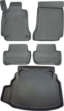 OEM Juego De Alfombrillas Para Coche Y Maletero Para Mercedes Clase C W204 Sed&aacute;n (04.2007-02.2014)