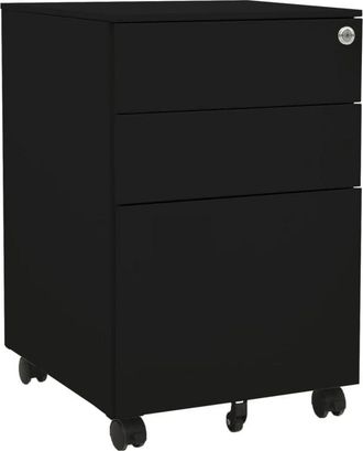 vidaXL Armario Archivador Acero Negro 39x45x60 Cm Vidaxl