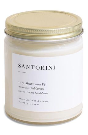 Brooklyn Candle Studio Santorini Jar Candle in White at Nordstrom