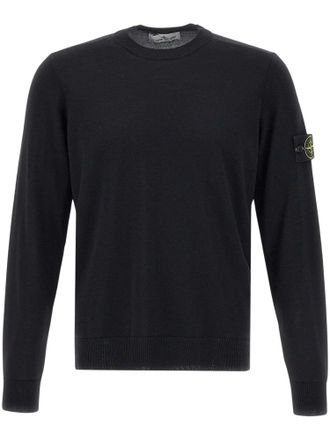 Stone Island Classic Crew Neck Sweater with Distinctive Brand Patch