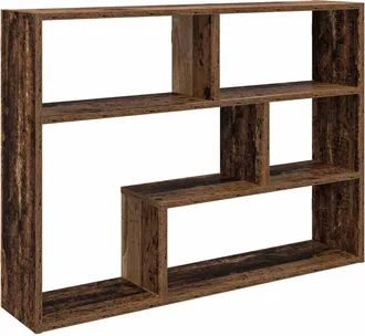 vidaXL Estante De Pared Montada En La Pared Madera Envejecida Vidaxl