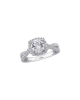 Rina Limor Silver 2.14 ct. tw. Lab-Grown Created White Sapphire Halo Ring